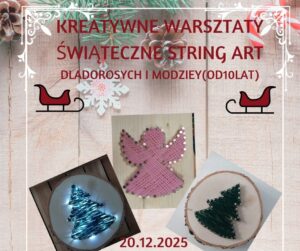 Kreatywne Rękodzieło - świąteczny string art